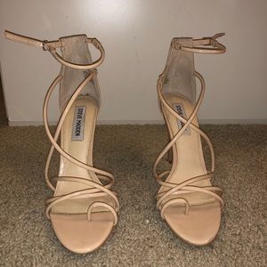 Steve Madden nude strappy heels